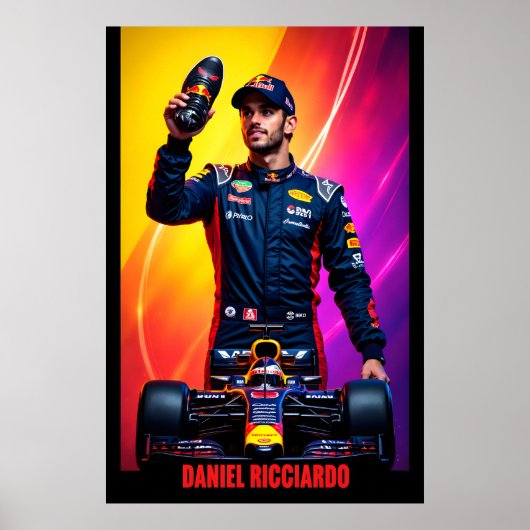 Daniel Ricciardo Formula One Racing Champion ポスター (正面)