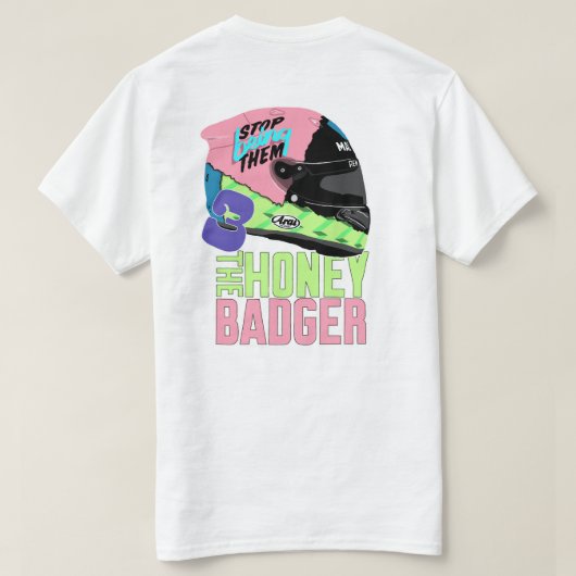 Daniel Ricciardo Tシャツ |ヘルメッストップトである (デザイン裏面)