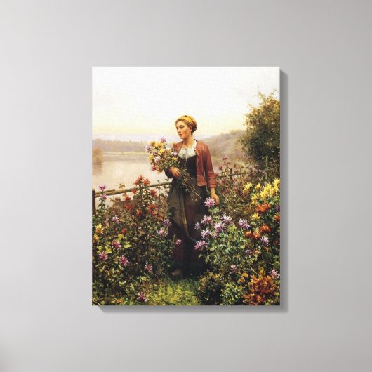 Daniel Ridgway Knightによる庭の女性 キャンバスプリント (正面)