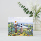 Daniel Ridgway Knightによる花の摘み ポストカード (スタンド正面)