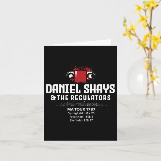 Daniel Shays Machusettsの歴史 カード (黄色い花)