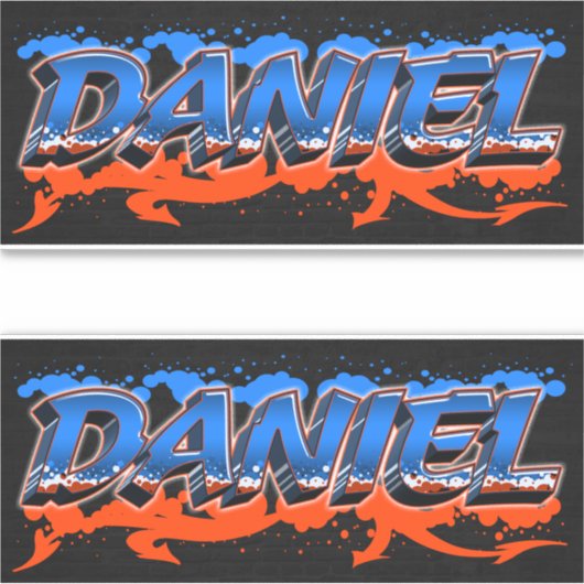 Daniel Vorname Name Graffiti Aufkleber Sticker シール (正面)