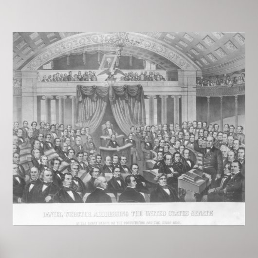 Daniel Websterが州に対処統一されたする ポスター (正面)