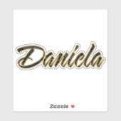 Daniela black gold Lettering Aufkleber Sticker シール (シート)