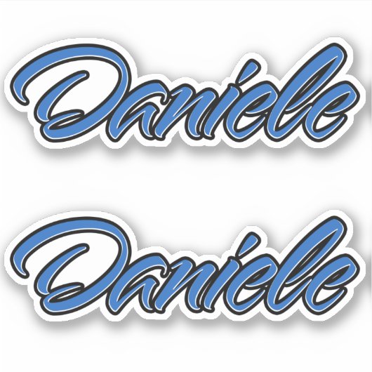 Daniele Name blue Aufkleber Sticker Stickerset シール (正面)
