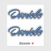 Daniele Name blue Aufkleber Sticker Stickerset シール (シート)