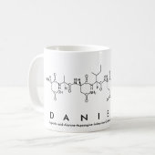 Daniellaペプチド名mug コーヒーマグカップ (正面左)
