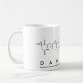 Daniellaペプチド名mug コーヒーマグカップ (左)