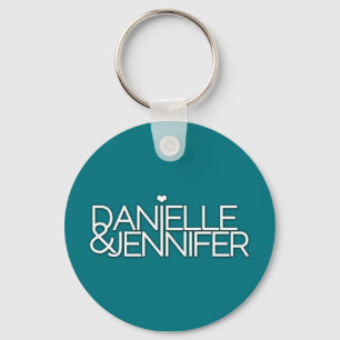 Danielleおよびジェニファーのティール(緑がかった色) Keychain キーホルダー