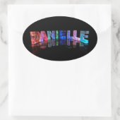 Danielleという3Dライトの名前（写真） 楕円形シール (バッグ)