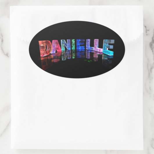 Danielleという3Dライトの名前(写真) 楕円形シール (バッグ)