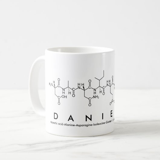 Danielleのペプチッド名前のマグ コーヒーマグカップ (正面左)