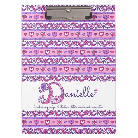 Danielleの名前doodle文字Dクリップボードを意味 クリップボード (正面)