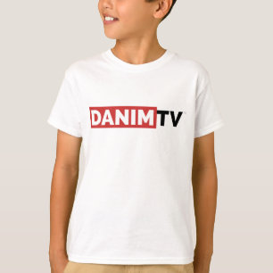 Danim TVの公式のロゴの基本的な白いTシャツ Tシャツ