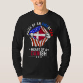 Danish American America Pride Foreign Country Denm Tシャツ (正面)