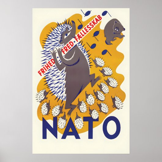 Danish Anti-Russian NATO Poster Frihed Freedom ポスター (正面)