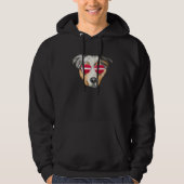 Danish Flag Australian Shepherd Dog Denmark Pocket パーカ (正面)