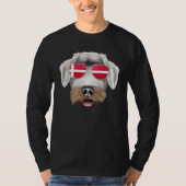 Danish Flag Chinese Shar Pei Dog Denmark Pocket Tシャツ (正面)