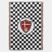 Danish flag-coat arms throw blanket スローブランケット (正面縦)