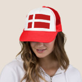 Danish Flag Dannebrog Red White キャップ (インサイチュ)