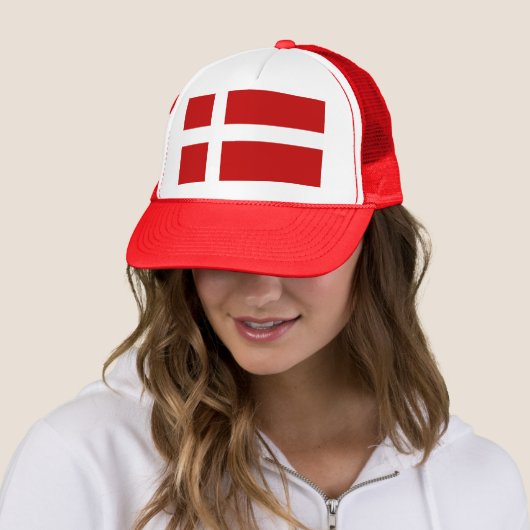 Danish Flag Dannebrog Red White キャップ (インサイチュ)