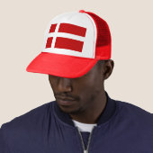 Danish Flag Dannebrog Red White キャップ (インサイチュ)