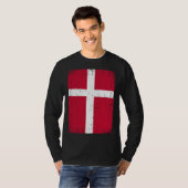Danish Flag Denmark Tシャツ (正面フル)