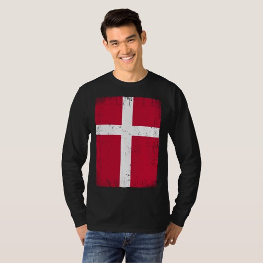 Danish Flag Denmark Tシャツ (正面フル)