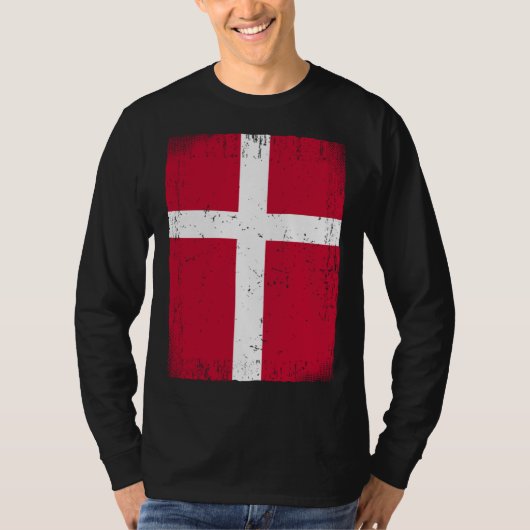 Danish Flag Denmark Tシャツ (正面)