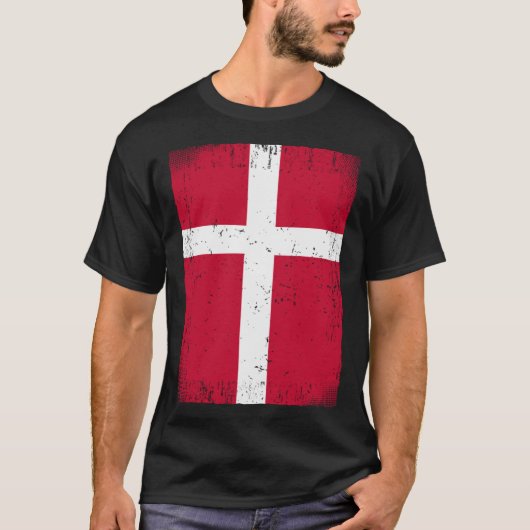 Danish Flag Denmark Tシャツ (正面)