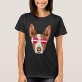 Danish Flag English Cocker Spaniel Dog Denmark Poc Tシャツ (正面)