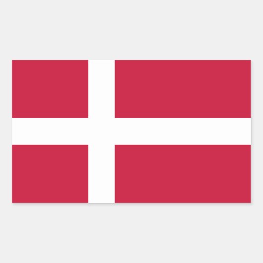 Danish flag Stickers 長方形シール (正面)
