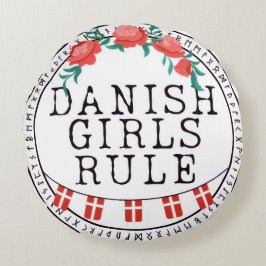 Danish Girl's Pillow ラウンドクッション