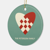 Danish Heart Christmas セラミックオーナメント (左)