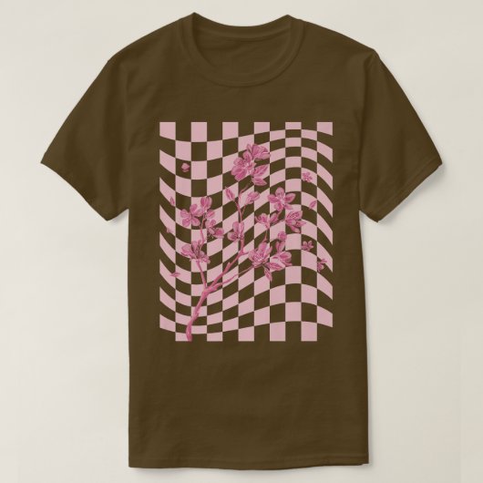 Danish Pastel Aesthetic Cherry Blossom Japanese Sa Tシャツ (デザイン正面)