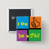 Danisonfire及びAmazingPhilのデュオファンのバッジ 缶バッジ (正面&裏面)