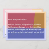 Dank de Fysiotherapeut サンキューカード (正面/裏面)