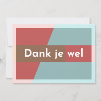 "Dank je wel" サンキューカード
