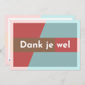 "Dank je wel" サンキューカード (正面/裏面)