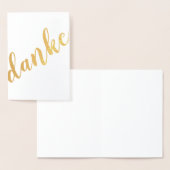 Dankeドイツ語ありがとうブラシストロークのオーバーサイズのティルト 箔カード (ディスプレー)