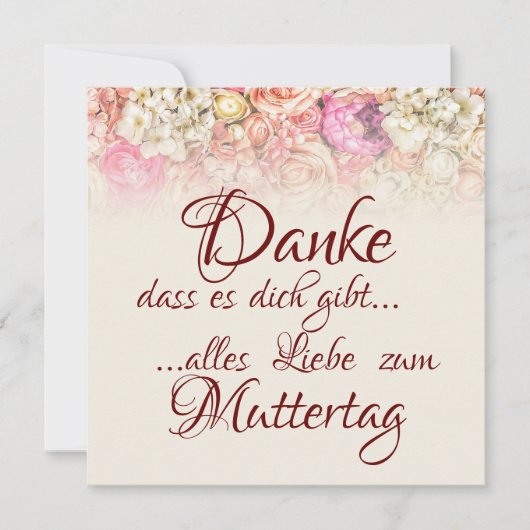 Danke, dass es dich gibt - Muttertag (正面)