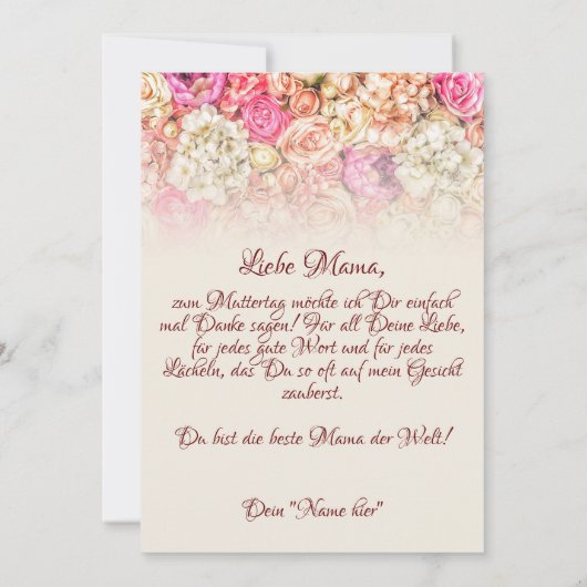 Danke, dass es dich gibt - Muttertag (裏面)