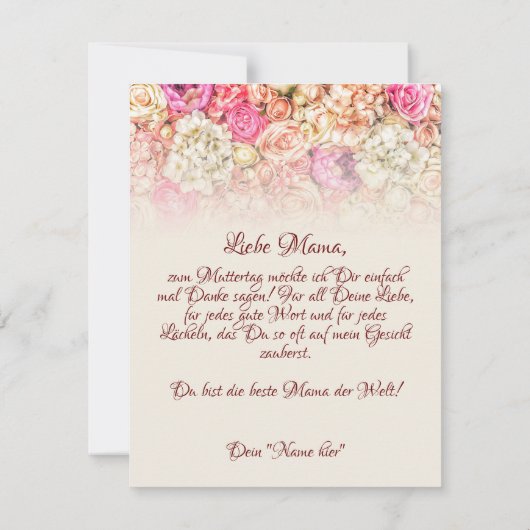 Danke, dass es dich gibt - Muttertag (裏面)