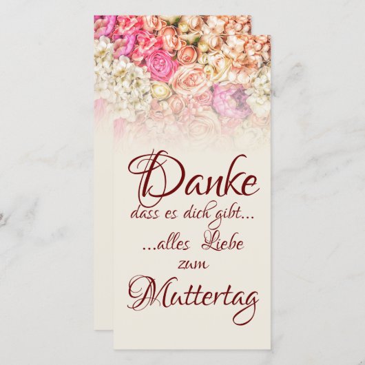 Danke, dass es dich gibt - Muttertag (正面/裏面)