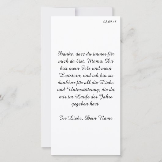 Danke, dass es dich gibt - Muttertag (裏面)