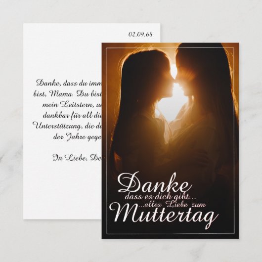 Danke, dass es dich gibt - Muttertag (正面/裏面)