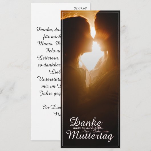 Danke, dass es dich gibt - Muttertag (正面/裏面)