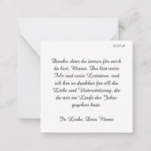 Danke, dass es dich gibt - Muttertag ノートカード (裏面)