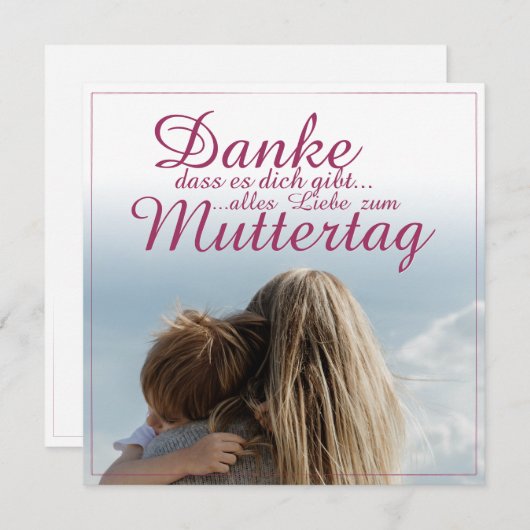 Danke, dass es dich gibt, Muttertag, Mutter & Kind (正面/裏面)