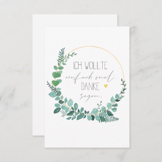 danke einfach so dankeskarte (正面/裏面)